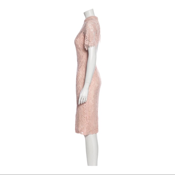 Alexis Blush Pink Ardella Lace Midi Dress M - Picture 4 of 7
